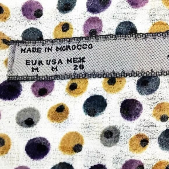 Zara Basic Boho Sheer Peasant Blouse Medium - Picture 8 of 8